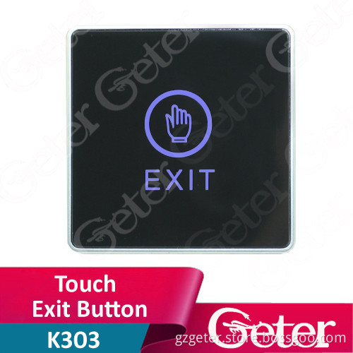 Finger touch door release Exit button